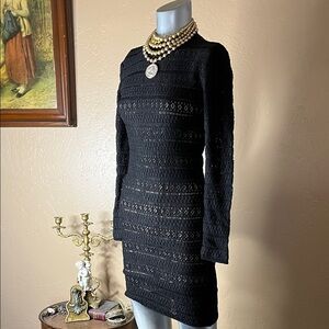 Alice + Olivia Black Long Sleeve Dress.  Sz 2